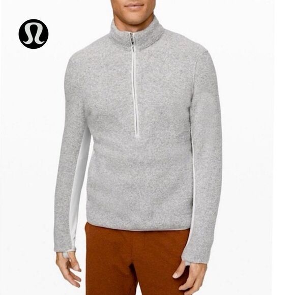 Lululemon Tundra Trek 1/2 Zip Men’s S Wool Sherpa Fleece Pullover Jacket Shirt - Picture 1 of 16